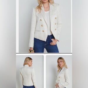 L'AGENCE Textured Cream Blazer